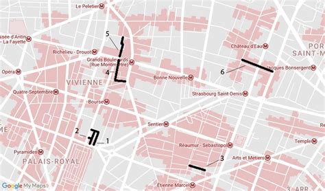 map of paris covered passages.